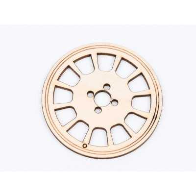 L771-Decoratiune lemn  " Cerc model abstract   " 7 cm - 1 buc