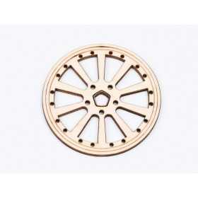 L772-Decoratiune lemn  " Cerc model abstract   " 7 cm - 1 buc