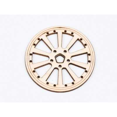 L772-Decoratiune lemn  " Cerc model abstract   " 7 cm - 1 buc