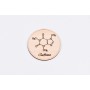 L773-Decoratiune lemn  " Cerc formula Cafeina  " 7 cm - 1 buc