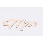 L518-Decupaj lemn text Mire cu papion  25x10 cm