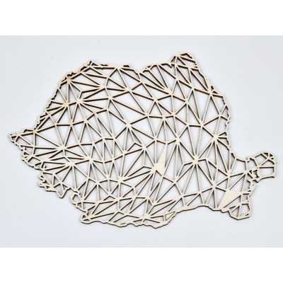 L781-Decoratiune lemn "Harta Romaniei "  26x18cm