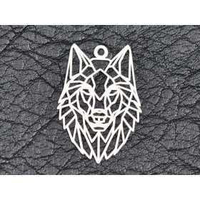 E1620 N Charm / Pandant  Ag 925 "Wolf" 25x17mm, 0.5mm 1 buc