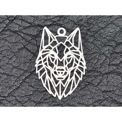 E1620 N Charm / Pandant  Ag 925 "Wolf" 25x17mm, 0.5mm 1 buc