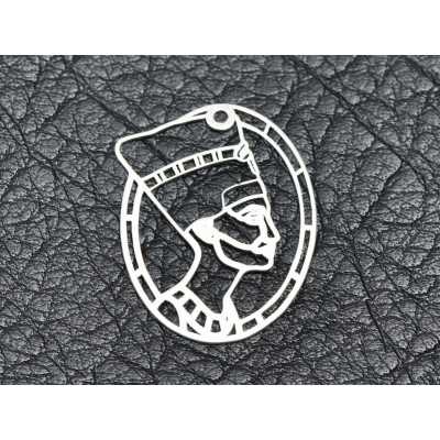 E1624 N Charm filigranat  Argint 925 "Nefertiti" 20x25mm, 0.5mm 1 buc