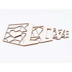 L799-Decoratiune lemn Love cu loc pentru foto  30x18.5 cm - 1 buc