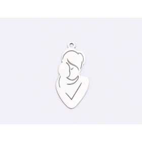 E1647 G Charm Ag 925 "Mom & baby" 21x10mm, 0.5mm 1 buc