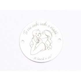 E1699 GS Pandant Ag 925"Te voi iubi"16.5mm, 0.3mm 1 buc