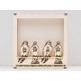 L850-Cutie din lemn pentru licheni " Porumbei"   21x21cm - 1 buc