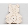 L851-Ceas din lemn Ursulet  26x21cm - 1 buc