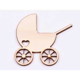 L852-Decupaj din lemn Fulg de nea  3.5 cm - 1 buc