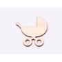 L855-Decupaj din lemn Carucior bebe C  5x5 cm - 1 buc