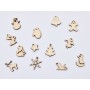 L904- Decoratiune din lemn cu diverse figurine, 14.5x19cm - 1 buc