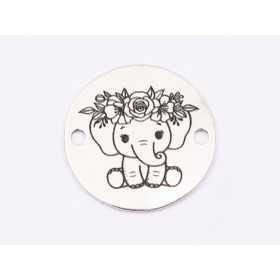 E1854 GS Link Ag 925 Baby Elephant, 12mm, 0.3mm - 1 buc