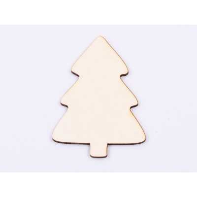 L951- Decoratiune bradut din lemn 7x5cm  1 buc