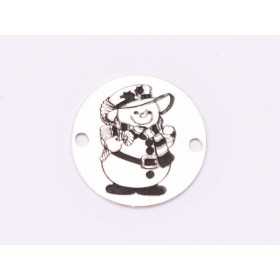 E1881 GS Link Ag 925 Snowman , 12mm - 1 buc