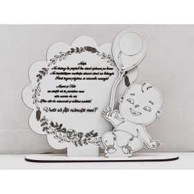 L971 -Decupaj MDF "Vreti sa fiti nanutii mei" 19x21 cm  -1 bucata