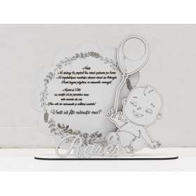 L975 -Decupaj MDF cu nume "Vreti sa fiti nanutii mei" 19x21 cm  -1 buc