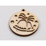 L979 -Glob lemn dublu "Clopotei" 9x8 cm  -1 bucata