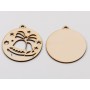 L979 -Glob lemn dublu "Clopotei" 9x8 cm  -1 bucata