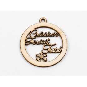 L981 -Decoratiune lemn "Inima cu suport si fundita rosie" 15x13 cm  -1 bucata