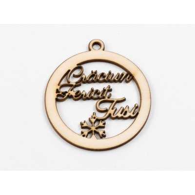 L981 -Decoratiune lemn "Inima cu suport si fundita rosie" 15x13 cm  -1 bucata