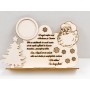 L992 - Decoratiune lemn cu loc pt foto  "Dragii mei nasi" -25x18cm -1 bucata