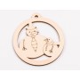L1036-Glob din lemn "Snowman family"  - 9x8 cm