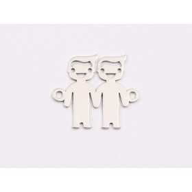 E1916 N Link Ag 925 Familie BB 17x15mm, 0.6mm - 1 buc