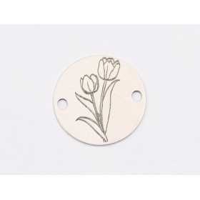 E1963 G Link Ag 925 "Floare stilizata M7" 12mm- 1 buc