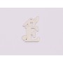 E1981 N Pandant Ag 925  litera si urechi de iepuras 10x15 mm, - 1 buc