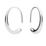 G1847-Cercei argint tortita deschisa drop earrings 22mm  -1 buc