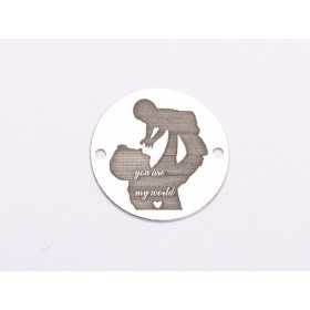 E2025 GS Link din argint Daddy & baby 16.5.mm