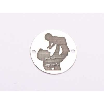 E2025 GS Link din argint Daddy & baby 16.5.mm