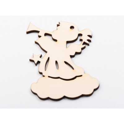 L1133-Figurina din lemn Ingeras  10x7.5 - 1 buc