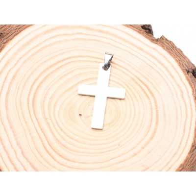 C017-Charm cruce inox cu agatatoare  1buc