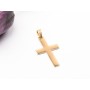 C018-Charm cruce inox auriu cu agatatoare  1buc