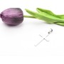 C019-Charm cruce inox cu agatatoare  1buc
