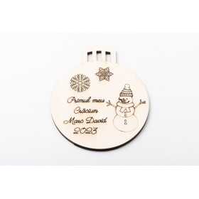 L1163-Glob Primul Craciun personalizabil, 10 cm  1 buc