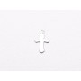 C021-Charm cruce inox  11.5x7mm 1buc