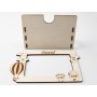 L1202- Tablou / rama foto lemn Date nastere  20x12cm