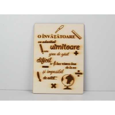 L1229- Decoratiune Invatatoare uimitoare  21x15cm