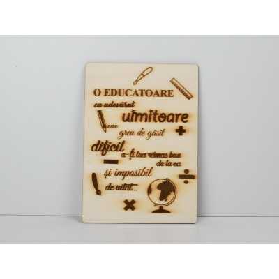 L1230 - Decoratiune Educatoare uimitoare  21x15cm