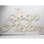 L1241-Nume din lemn supradimensionat pentru decoratiuni  -aprox 65x50cm - 1 buc