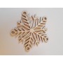 L418-Decoratiune din lemn Fulg de nea 8x8cm - 1 buc