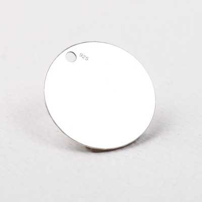 K016-Charm banut argint cu 1 gaura 22mm 0.4mm fara za
