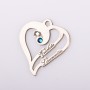S0011 Pandant inimioara din argint personalizabila cu 2 nume 22x20mm 0.6mm