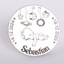 S0022-G Pandant argint pentru taiere mot cu astre  22mm