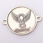 e2102 G Link din argint cu bucle gravat in relief ingeras cu nume 13mm 0.5mm