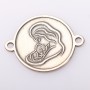 E2105 G Link din argint cu bucle gravat in relief mama cu bebe 13mm 0.5mm